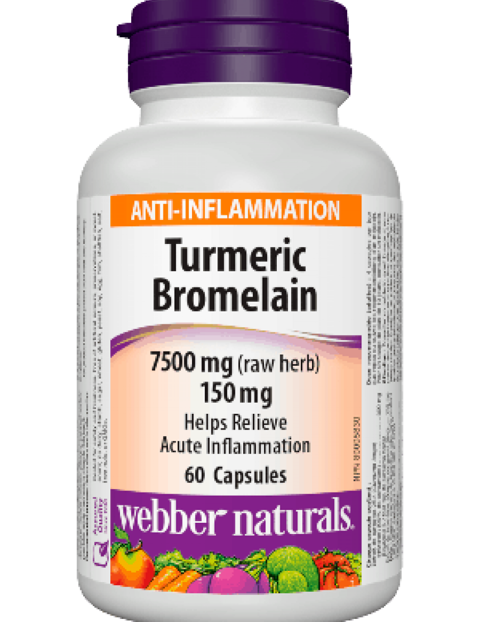 Turmeric Bromelain 7500 mg/150 mg Capsules Btl/60 Davisville Home